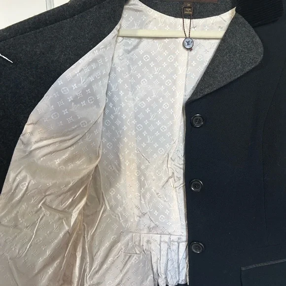 Louis Vuitton Black and Gray Women's Blazer - Picture 3 of 5